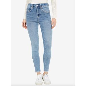 Free People Raw Hem High Rise Jeans. Light Wash. size 25.